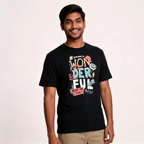 Black_Cotton_Hosiery_T-Shirt_For_Men