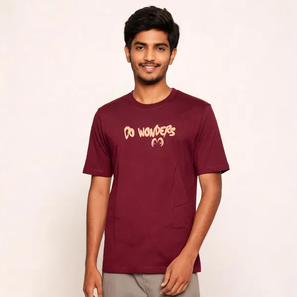 Maroon_Cotton_Hosiery_T-Shirt_For_Men