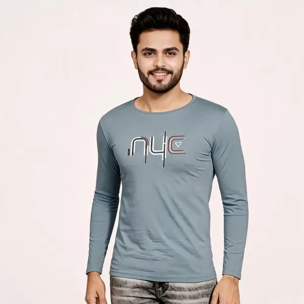 Grey_Cotton_Hosiery_T-Shirt_For_Men