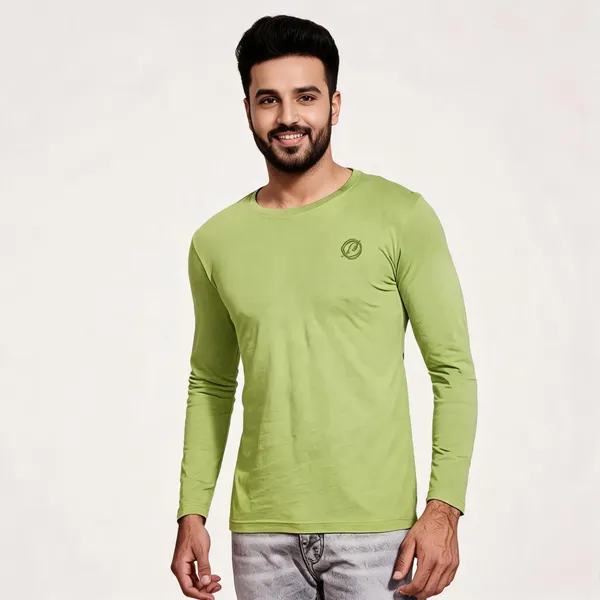 Green_Cotton_Hosiery_T-Shirt_For_Men