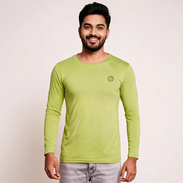 Green_Cotton_Hosiery_T-Shirt_For_Men