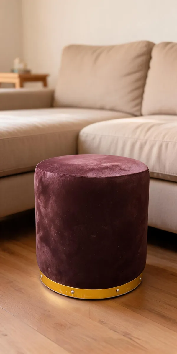 Velvet_Round_Brown_Ottoman_Stool