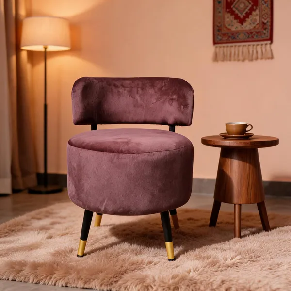 Velvet_Round_Brown_Accent_Chair
