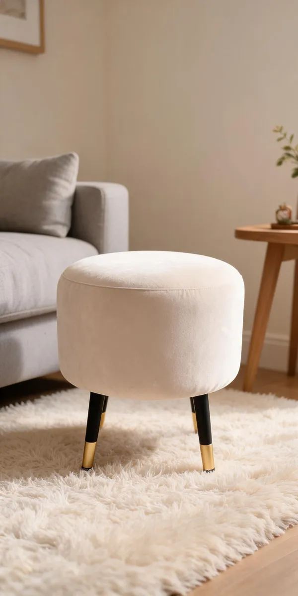 Velvet_Foam_Round_Ottoman_Stool_Off_White