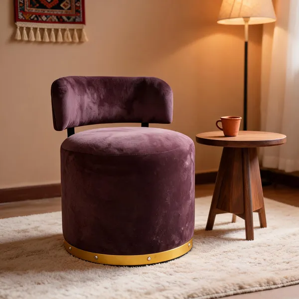 Velvet_Round_Brown_Accent_Chair