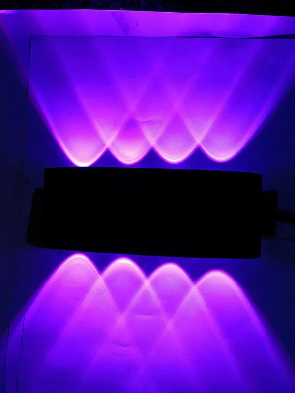 _24W_4_Up_4_Down_LED_AUTO_Color_Changing_7_Colors,_Outdoor_UP_Down_Wall_Light,_Waterproof,_Red-Blue-Green-Warm_Color_tone