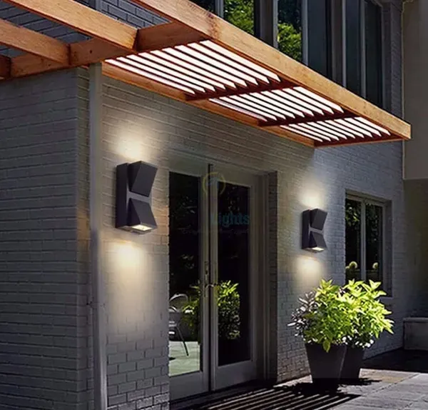 _10-Watts_K-Shape_Up_Down_Outdoor_LED_Wall_Light,_Aluminum_Black_Die_Casting_Body,_Warm_White_3000K,_Waterproof,_Rectangular