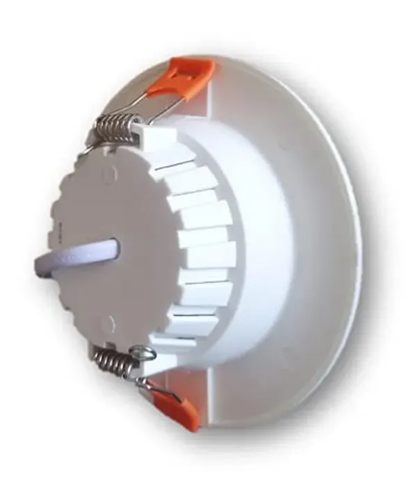 CAMRAYS_6-Watts_Round_LED_Panel_Conceal/Junction_Down_Light_(Pack_of_4)_(Warm_White(_Yellow-_3000k_,Plastic),_6_Watts_(_11cm_x_11cm_x_3.5cm),_Cutout_2.7"_/_7_cm))