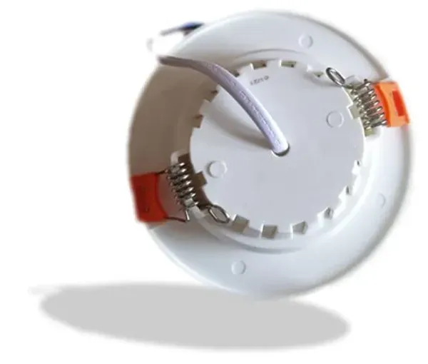 CAMRAYS_6-Watts_Round_LED_Panel_Conceal/Junction_Down_Light_(Pack_of_4)_(Warm_White(_Yellow-_3000k_,Plastic),_6_Watts_(_11cm_x_11cm_x_3.5cm),_Cutout_2.7"_/_7_cm))