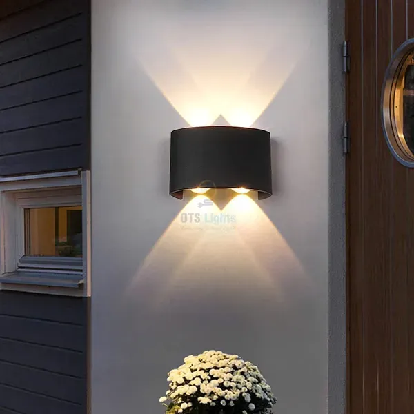 _Outdoor_LED_Wall_Light,_Aluminum_Black_Die_Casting_Body,_Waterproof_Up_Down_Light_(2Up2Down)