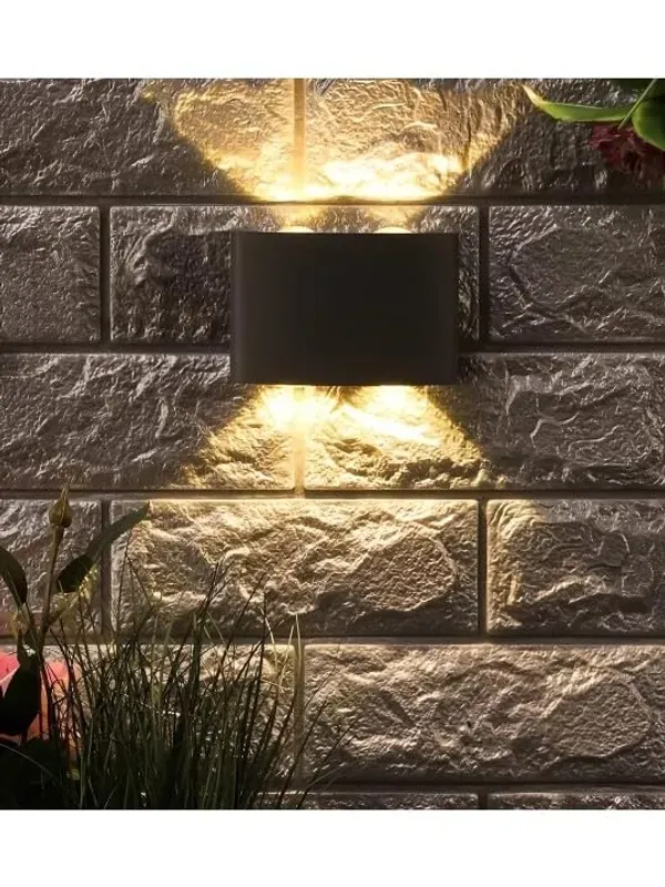 _Outdoor_LED_Wall_Light,_Aluminum_Black_Die_Casting_Body,_Waterproof_Up_Down_Light_(2Up2Down)