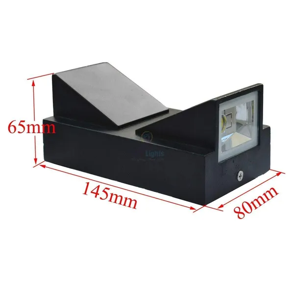 _10-Watts_K-Shape_Up_Down_Outdoor_LED_Wall_Light,_Aluminum_Black_Die_Casting_Body,_Warm_White_3000K,_Waterproof,_Rectangular