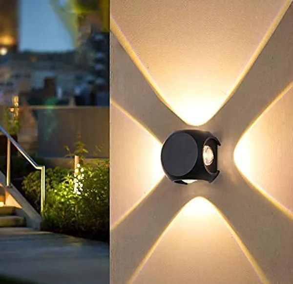 4_Way_LED_Outdoor_Waterproof_Exterior_Wall_Light_Fixture_Lamp_(Warm_White-3000k)_/_3in1_(Up-Down-Left-Right)_(Metal)_Rectangular