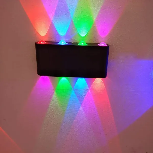 _4_Up_4_Down_LED_Outdoor_UP_Down_Wall_Light,_Waterproof,_Red,Blue,Green,Warm_Color_Tone(Metal)