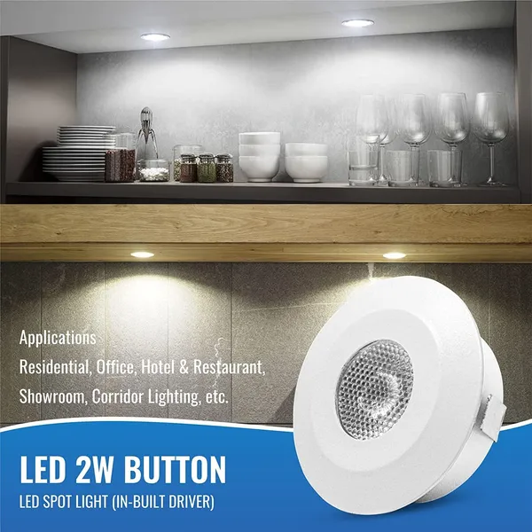 CAMRAYS_2-Watt_Button_LED_Spot_Light_(White)