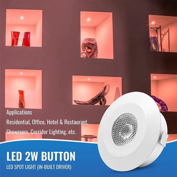 CAMRAYS_2-Watt_Button_LED_Spot_Light_(Pink)