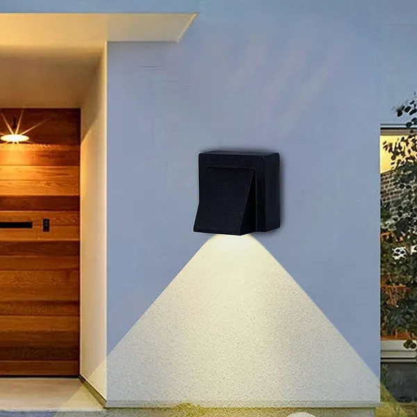 _5-Watts_Half_K-Shape_Up_or_Down_Outdoor_LED_Wall_Light,_Warm_White_3000K,_Waterproof,_Rectangular(Plastic)