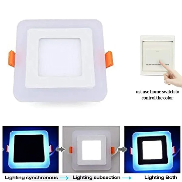 _16_Watt_12+4_Double_Colour_LED_Panel_Side_3D_Effect_Light_(Blue,_Square)