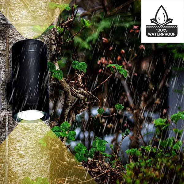 10_Watts(2_*_5W)_Up-Down_Outdoor_Cylinder_LED_Rose_Gold_Waterproof_Exterior_Wall_Lamp_2_X_5Watts_(Warm_White)