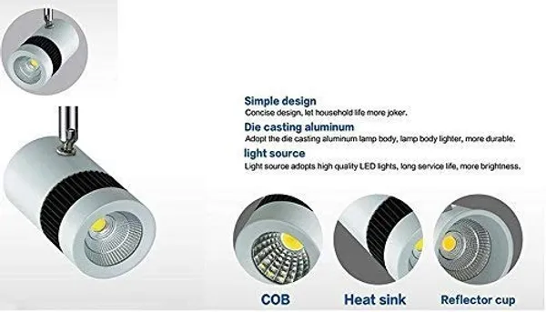 9_Watt_Cool_White(6500k)_Led_Wall_Light_for_Focusing_Wall_or_Photo_Frame_(Black_Body)