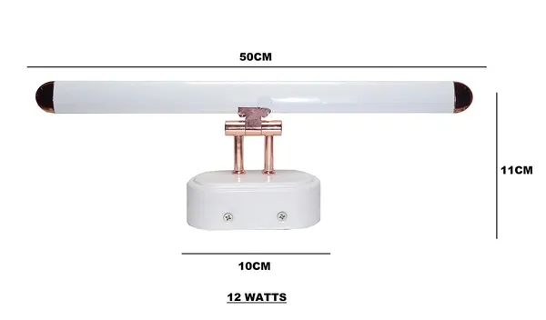 _12_Watts_White_Body_Rose_Gold_Finish_LED_Mirror_Picture_Light/Wall_Light_and_Lamps/Bathroom_Light_with_3_in_1(Cool-Natural-Warm,_Pack_of_1)
