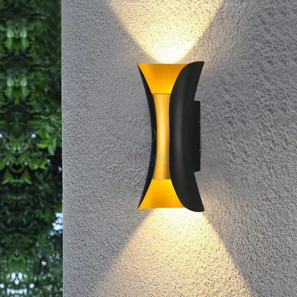 18_Watts_Up-Down_Outdoor_Cylinder_LED_Rose_Gold_Waterproof_Exterior_Wall_Lamp_2_X_9Watts_(Warm_White)