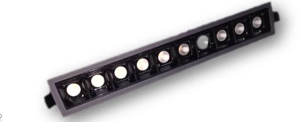 _2x10_Watt_10_Eye_Laser_Blade_Linear_Black_Body_Black_Reflector_Spotlight_for_Indoor_Lighting,_(28_cm_x_4.5_cm,_Aluminium_Body/Warm_White_Light)
