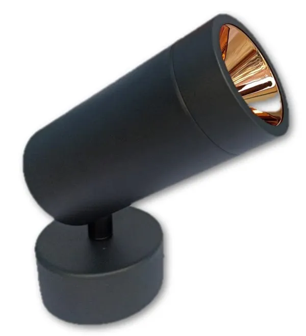 _12_Watts_Adjustable_Surface_Gold_Reflector_Wall_Mounted_Spotlight,_Focus_Light,_Natural_White_/_4000k_(Black_Body)