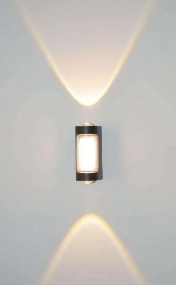 _Outdoor_Up_Down_Front_Wall_Light,_Aluminum_Golden_Black_Die_Casting_Body,_Waterproof,_Warm_-_RL519-2_*_1+2W