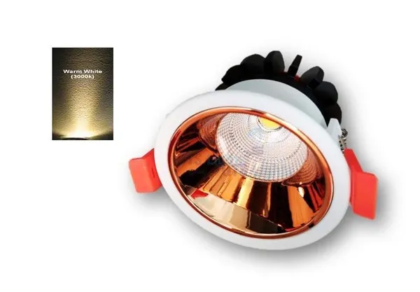_12_Watts_White_Body_Rose_Gold_Finish_LED_Ceiling_COB_Spot,_Focus,_Down_Ceiling_Light_(Warm_White/3000k,_8cm_x_7cm,_Cutout_-_7cm)