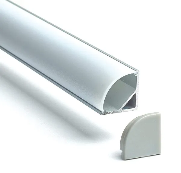 _Corner_Profile_Light_Channel_Triangular_Shape_for_Led_Strip_with_Diffuser,_Clip_and_End_Cap,_Pack_of_5,_1_Meter_Length_(Silver)