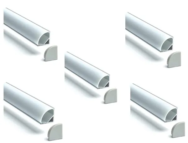 _Corner_Profile_Light_Channel_Triangular_Shape_for_Led_Strip_with_Diffuser,_Clip_and_End_Cap,_Pack_of_5,_1_Meter_Length_(Silver)