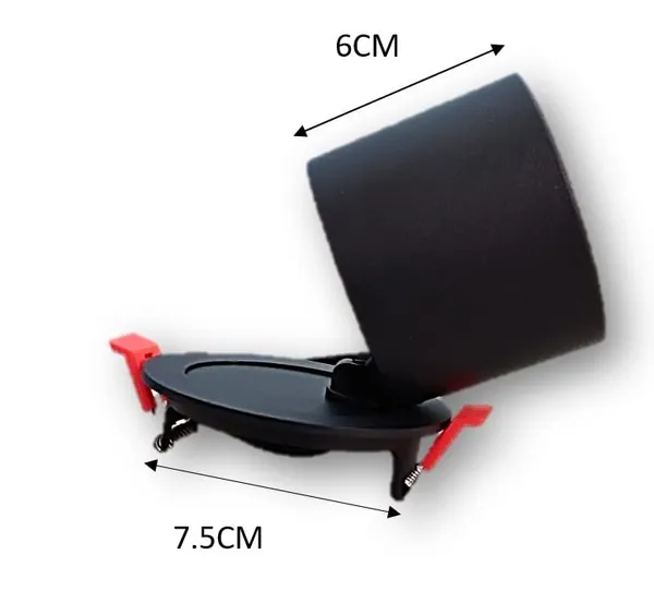 _12W_Conceil_Cylinder_360_Conceil_Adjustable_Spotlight_Pure_Black_Reflector_with_Black_Body_(12W,_Warm_White_-_3000K)