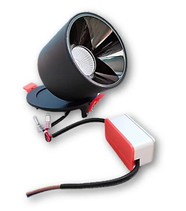 _12W_Conceil_Cylinder_360_Conceil_Adjustable_Spotlight_Pure_Black_Reflector_with_Black_Body_(12W,_Warm_White_-_3000K)
