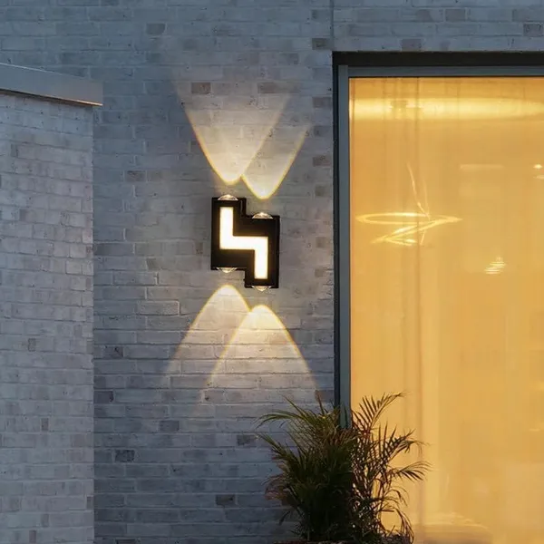_7W_(4x1W+3W)_Outdoor/Indoor,_Z_Shape_fornt_Up_Down_Home_Decor_Waterproof_Exterior_Wall_Light_(Warm_White_-_3000K)