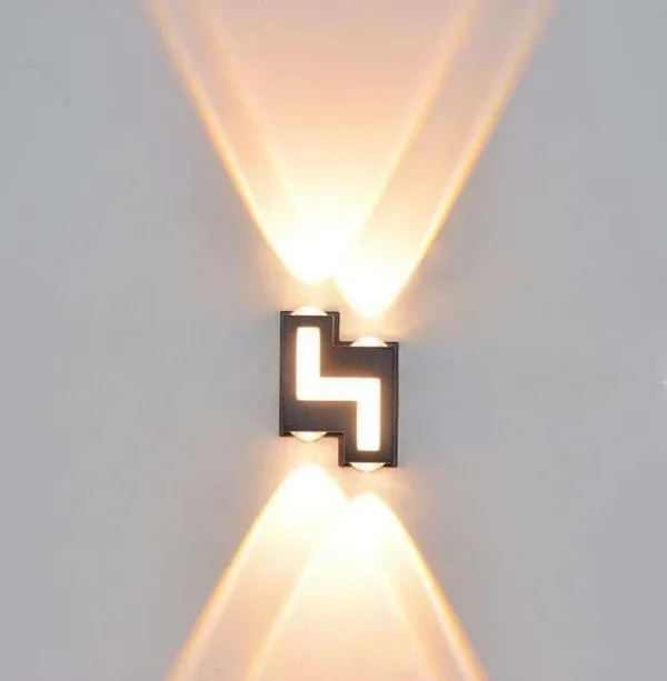_7W_(4x1W+3W)_Outdoor/Indoor,_Z_Shape_fornt_Up_Down_Home_Decor_Waterproof_Exterior_Wall_Light_(Warm_White_-_3000K)