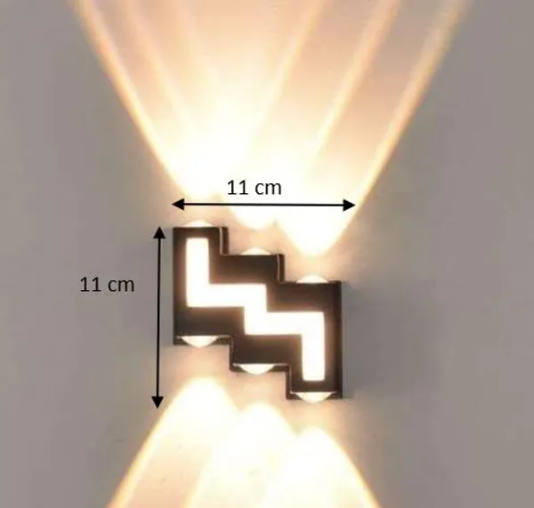 _12W_(6x1w+6W)_Led_Up_Down_Front_Outdoor/Indoor_Home_Decor_Light_with_Zig-Zag_Shape_(12W,_Warm_White_-_3000K)