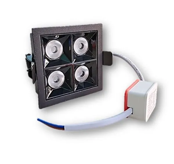 _8W_(4_x_2W)_Indoor_Square_Linear_Light_for_Ceiling,_Spotlight_with_Black_Reflector_and_Black_Body_(8W,_Natural_White_-_4000K)