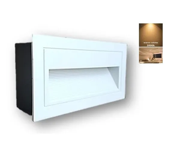 4_Modular_Aluminum_Embedded_Staircase_6W_Outdoor_White_Body_LED_Foot_Light_Step_Corner_Wall_Stair_(18_X_8.5_X_4_cm)