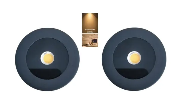 _3W_Slim_Striker_Cabinet_Light,_Cupboard_Light,_Movable_Cover,_Surface_Mounted_with_Black_Body_(Warm/Yellow_-_3000K)_(Pack_of_2)