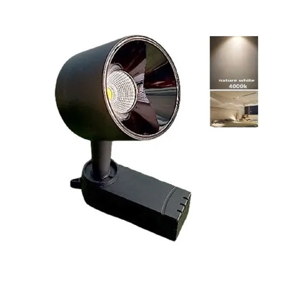 _12W_Focus_Light_Spotlight_360°_Adjustable_Track_Light_(Black_Body)_-_(Track_Rail_Not_Included)_(Natural_White_-_4000k,12W)