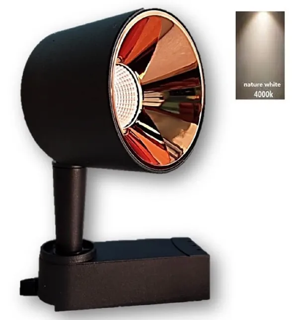 _12W_Focus_Light_Spotlight_360°_Adjustable_Track_Light_(Black_Body_with_Rose_Gold_Reflector)_-_(Track_Rail_Not_Included)_(Natural_White_-_4000k,12W)