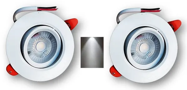 _6W_White_Body_LED_Ceiling_COB_Spot,_Focus,_Down_Ceiling_Movable_Light_(White/6500k,_3"_/_7cm_Cutout)_(Pack_of_2)