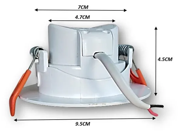 _6W_White_Body_LED_Ceiling_COB_Spot,_Focus,_Down_Ceiling_Movable_Light_(White/6500k,9.5cm_x_9.5cm,_Cutout_-_3"_/_7cm)_(Pack_of_4)