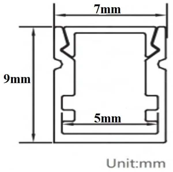 _1_Meter_Long_Profile_with_Diffused_Cover,_End_Caps,_and_Mounting_Clips_for_LED_Strip_Light_-_YW_Channels,_YW_Style_Shaped_Aluminum_Profile_Channels_(Surface,_12mm/14mm)