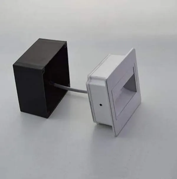 2W_Aluminum_Embedded_Staircase_Outdoor_LED_Foot_Light_Step_Corner_Wall_Stair_Square_Waterproof_Lamp_(White_Body)