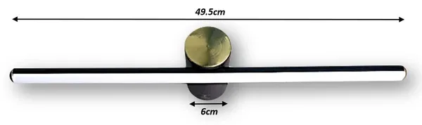 _12W_Led_Mirror,Washbasin_Home_Decor_Light_Black_Body_with_Copper_Finish,in_3_Color_(Cool,Natural_and_Warm_White,12W)