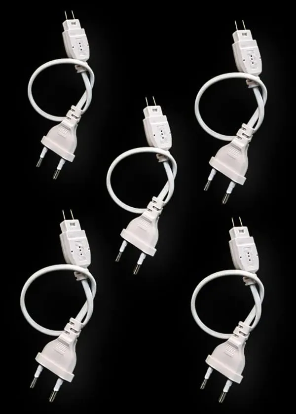_220V_5730_Pin_Rope_Light_Connector,_8mm_Wide_Copper_Pins_for_Flexible_Rope_Light,(White_Body,_Pack_of_5)
