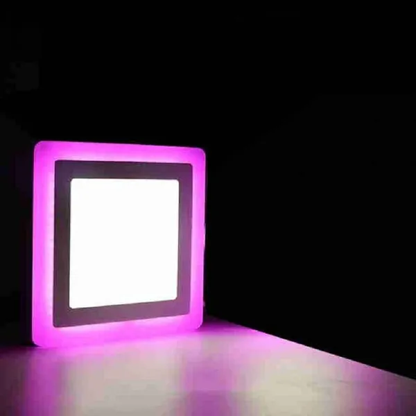 (12+4_16_Watt_LED_Side_Pink_(4W)_and_White_(12W)_Square_Surface_Panel_Light_Ceiling_3D_Effect_Lighting_(Double_Color)_Set_of_1_Piece
