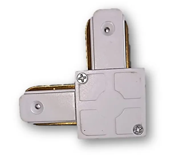 _Track/Trackline/Trackway_Connector/Jointer_for_LED_Track_Lights_Corner_Connector_for_2-Wire_Lighting_Track_Rail_(White_Body,_L_Shape_Connector)